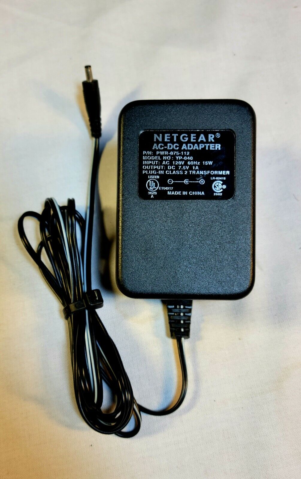 *Brand NEW*Netgear AC-DC Adapter PWR-075-112 YP-040 Transformer Class 2 TESTED 7.5V 1A 15W AC DC ADAPTE POWER - Click Image to Close